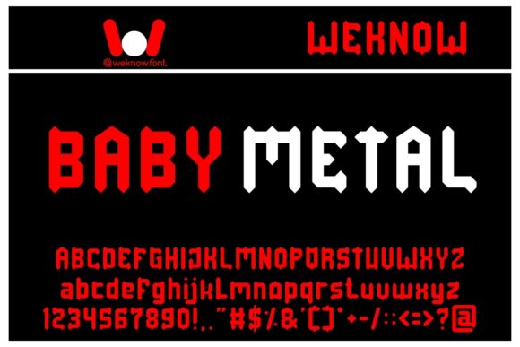Baby Metal Font for Creative Makers
