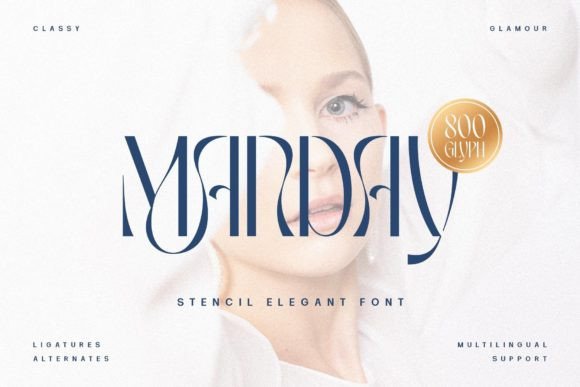 Manday: A Modern Stencil Font for Creative Projects