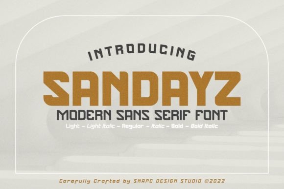 Sandayz: A Modern Font for Digital Marketing