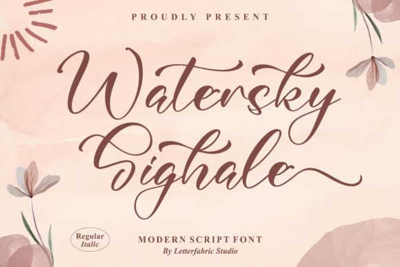 Watersky Sighale: A Modern Script Font for Web Design