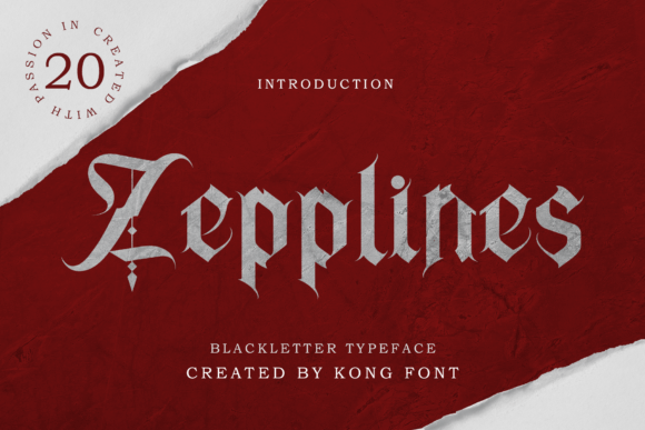 Zepplines: A Bold Blackletter Font